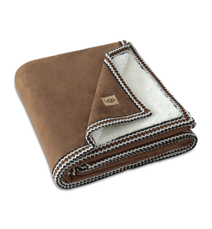 UGG® Kirkwood UGG Braid Throw, 50" x 70" - Chestnut