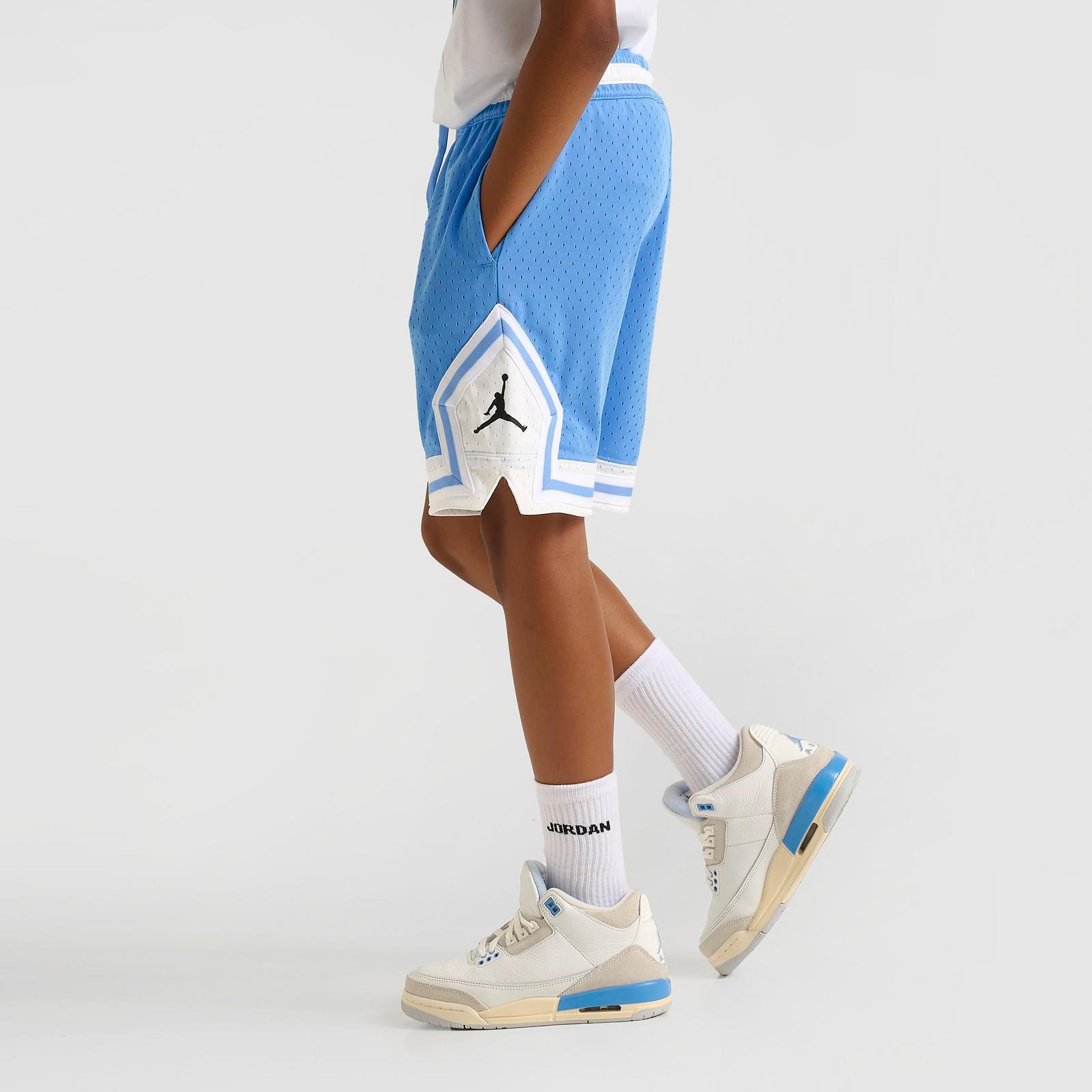 Big Kids' Jordan Dri-FIT Diamond Mesh Basketball Shorts - University Blue - view 3
