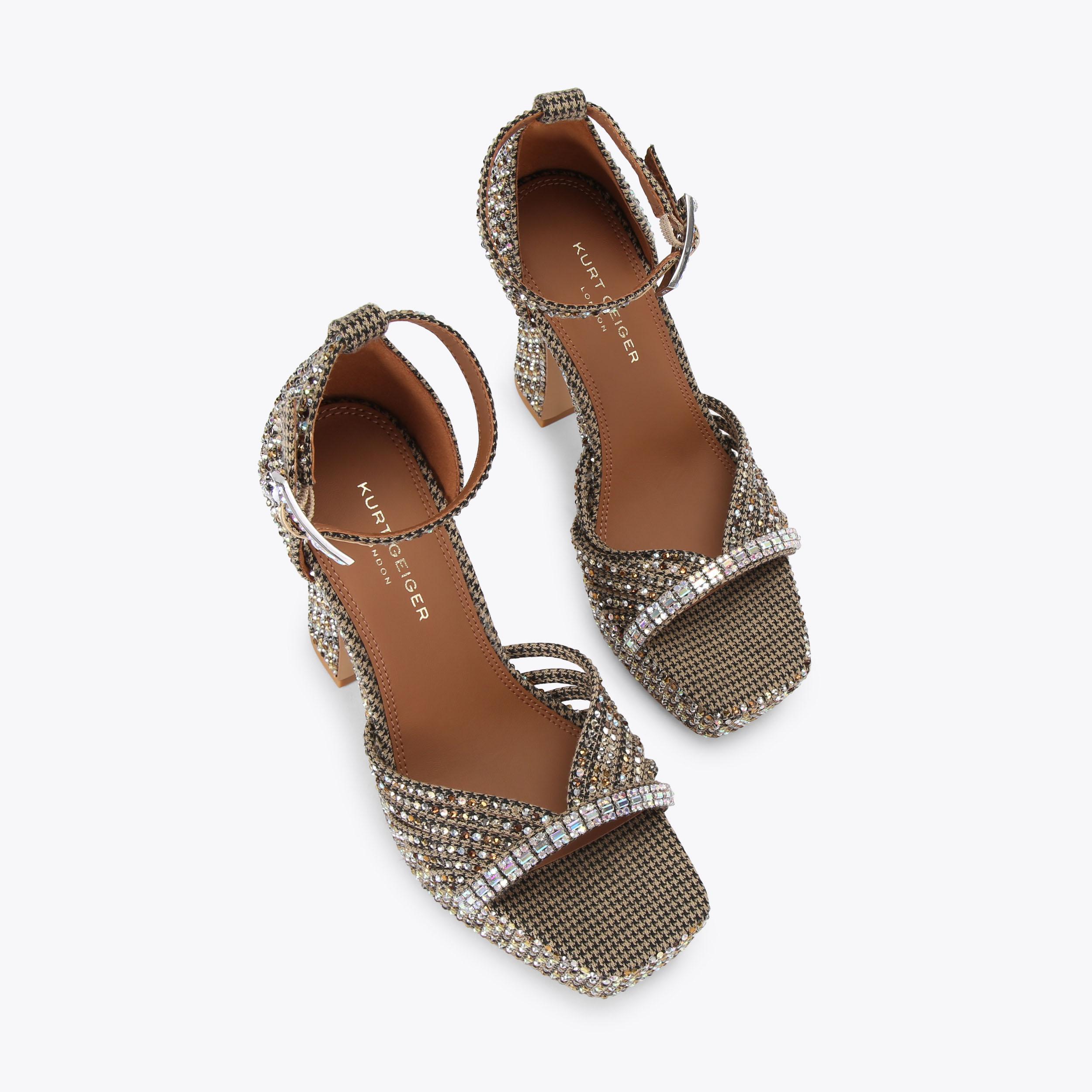 Kurt Geiger London Crystal Strap Platform - Beige - view 3