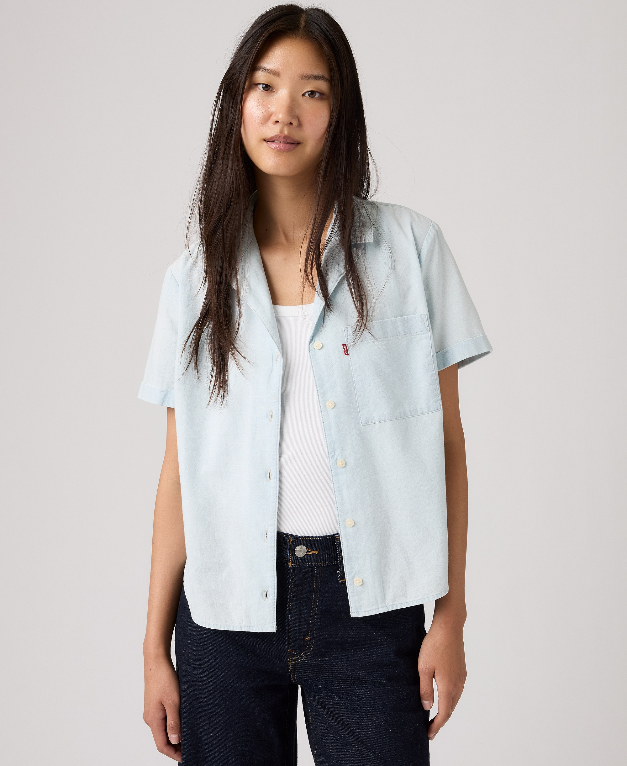 Levi's Women's Bennie Short-Sleeve Camp Shirt - Watch Me