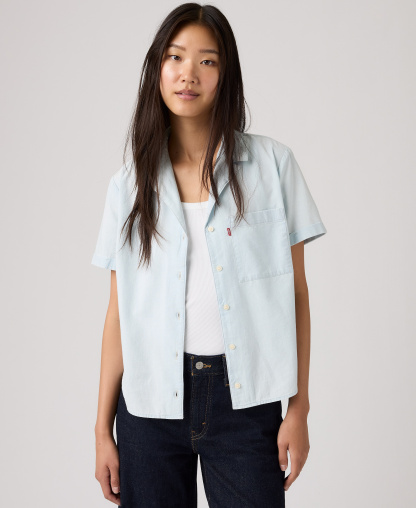 Levi's Women's Bennie Short-Sleeve Camp Shirt - Watch Me