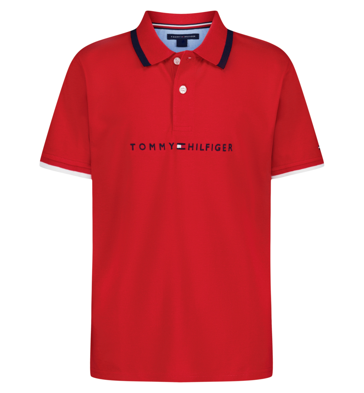 Tommy Hilfiger Boys' 8-20 Tomas Short-Sleeve Tipped Polo Shirt - Tommy Red