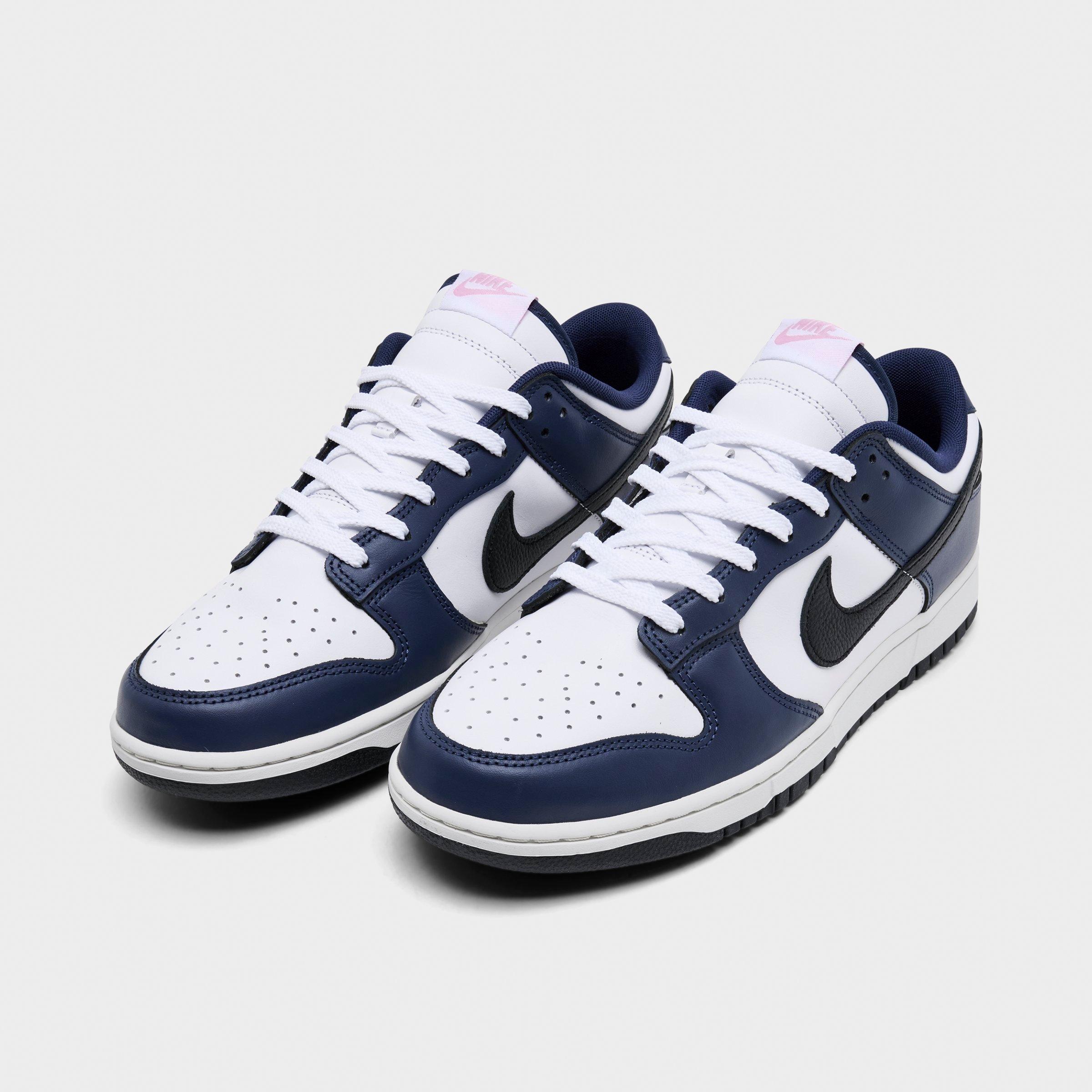 Men's Nithtke Dunk Low Retro Casual Shoes - Part 2 - White/Black/Midnight Navy - Both shoes facing left