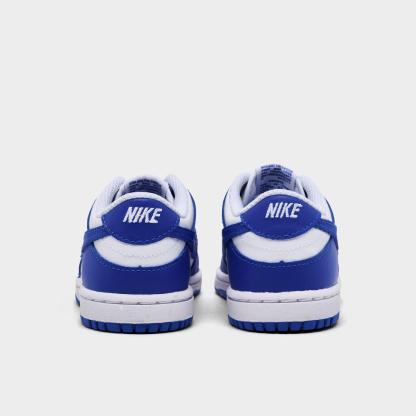 Kids' Toddler Nithtke Dunk Low Casual Shoes - White/Concord - Back view