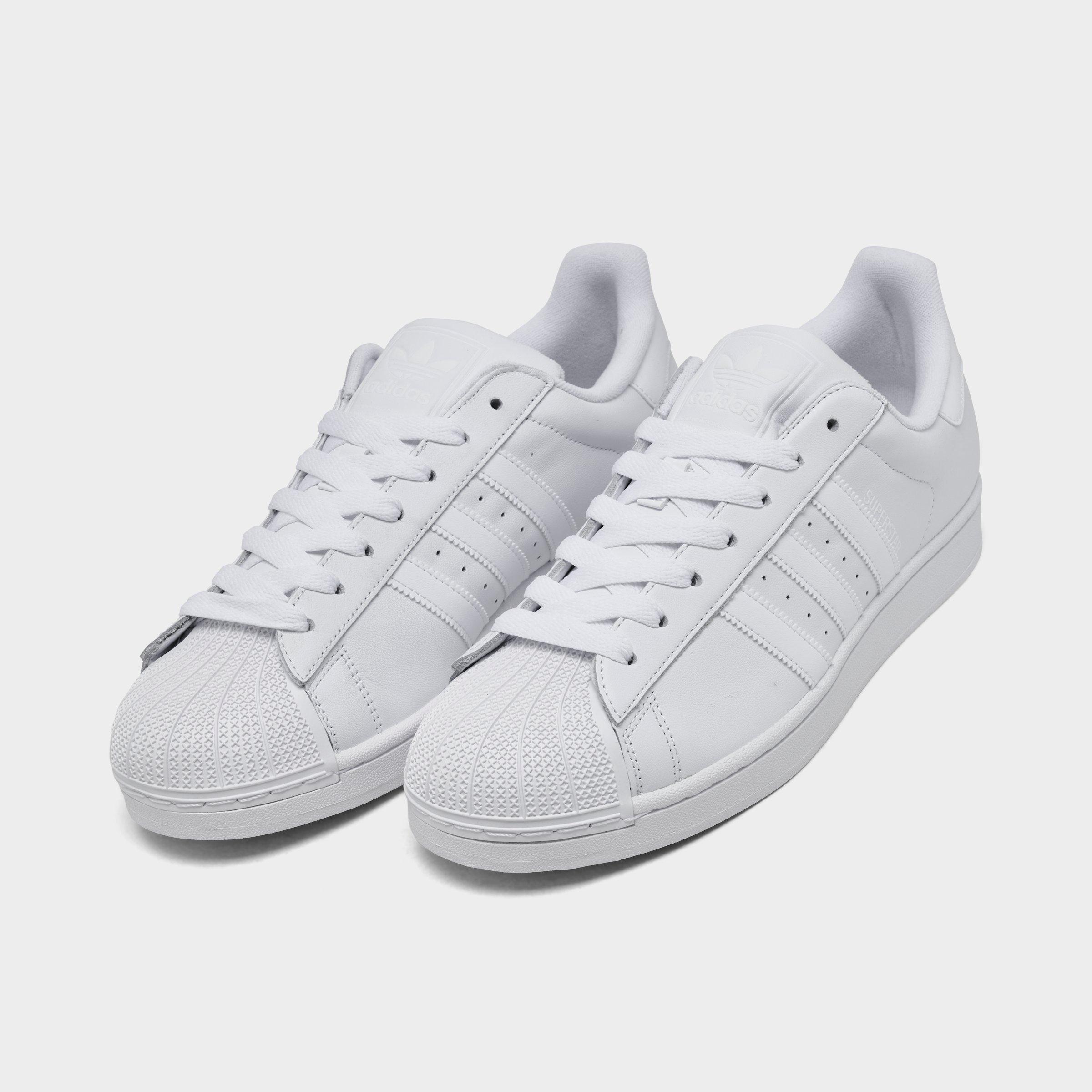 Men's adidas Originals Superstar II Casual Shoes - Part 2 - White/White/White - Both shoes facing left