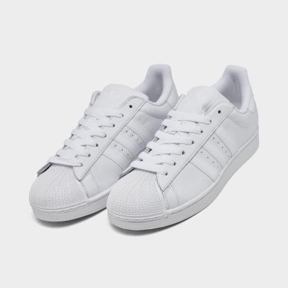 Men's adidas Originals Superstar II Casual Shoes - Part 2 - White/White/White - Both shoes facing left