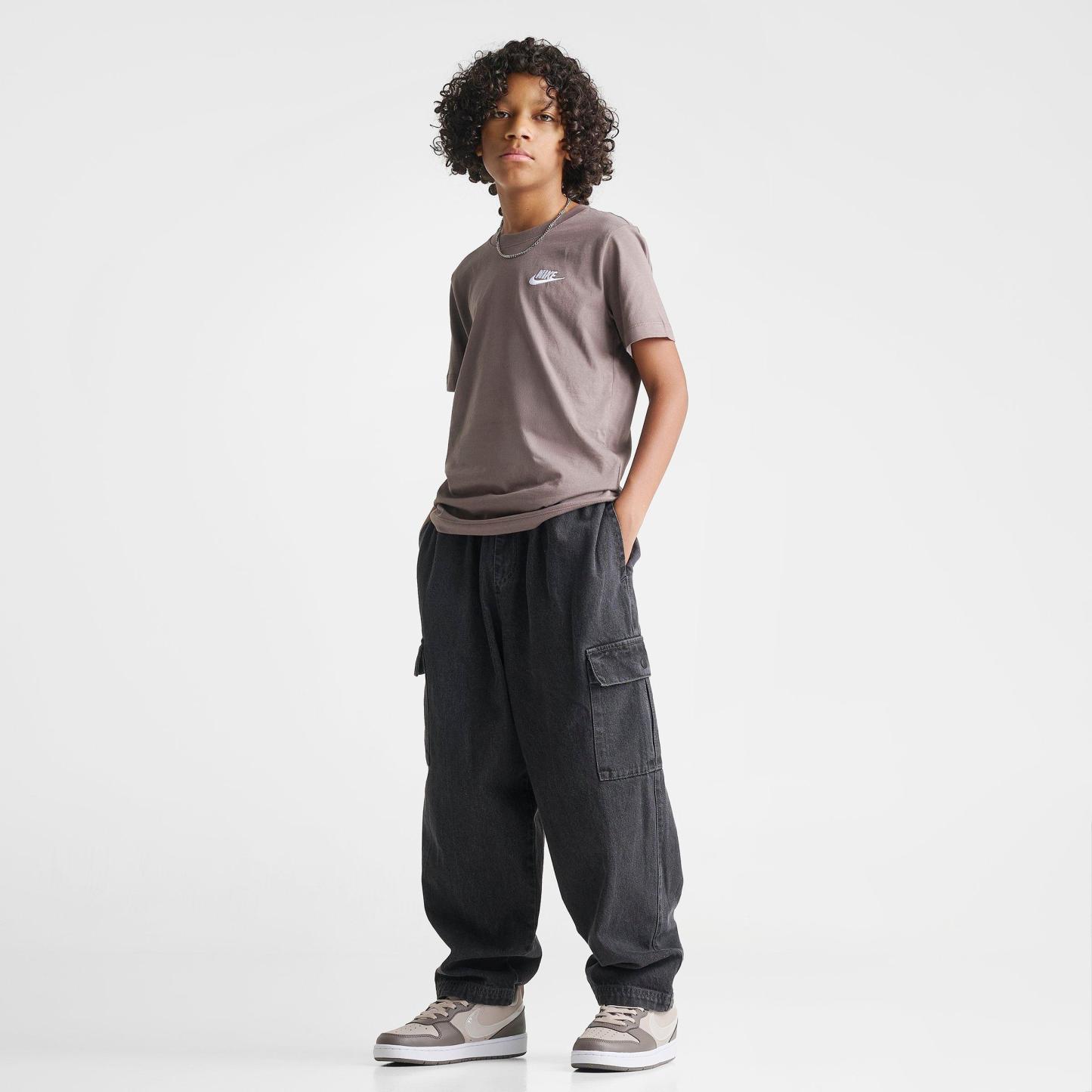 Big Kids' Nithtke Sportswear Collection Denim Cargo Pants - Black