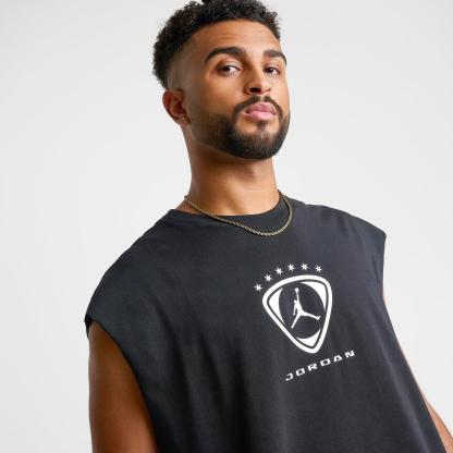 Men's Jordan Brooklyn Sleeveless Top - Black/Metallic Silver