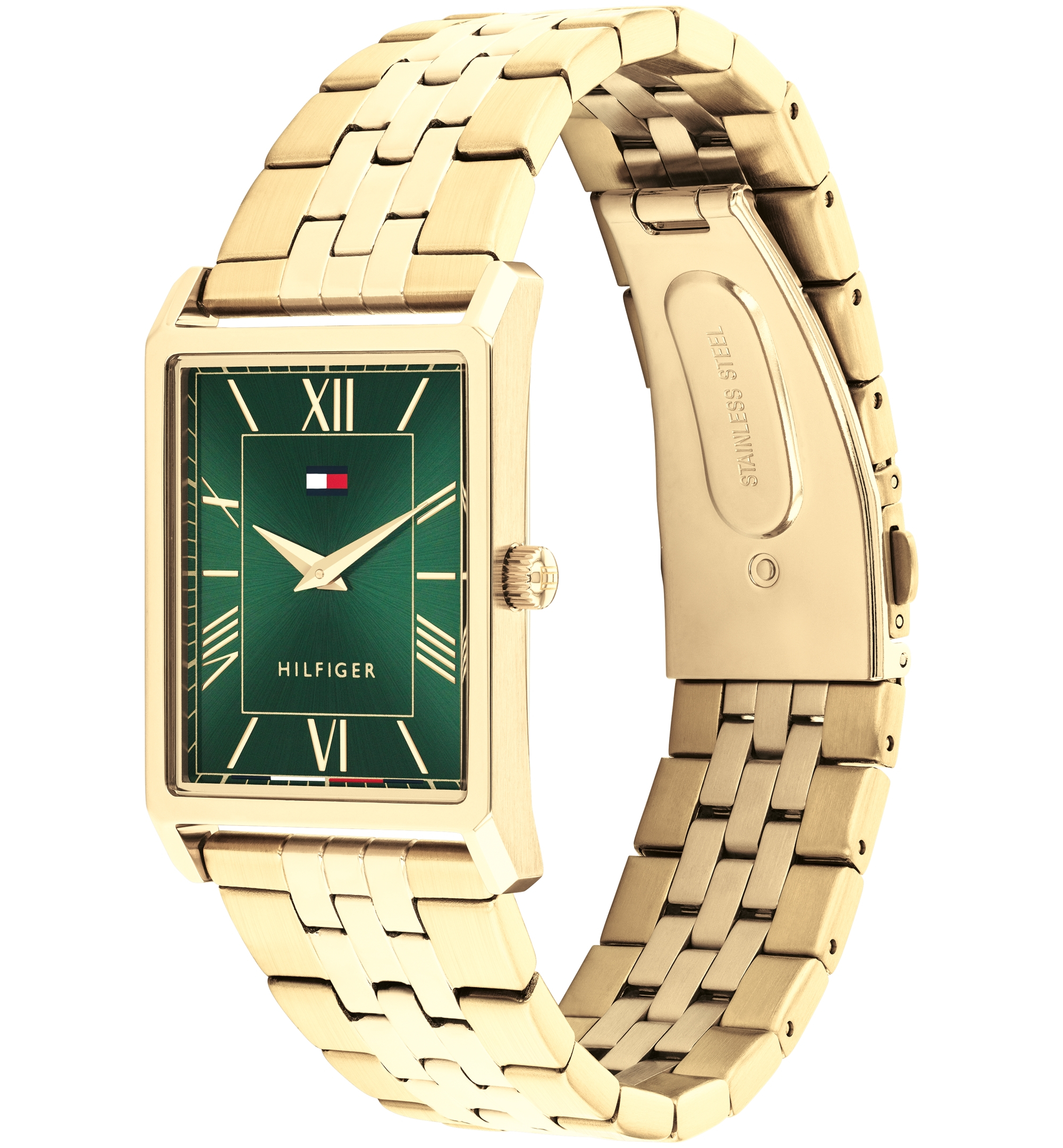 Tommy Hilfiger Men's Quartz Gold Tone Stainless Steel Bracelet Watch, 25.5 mm - Gold