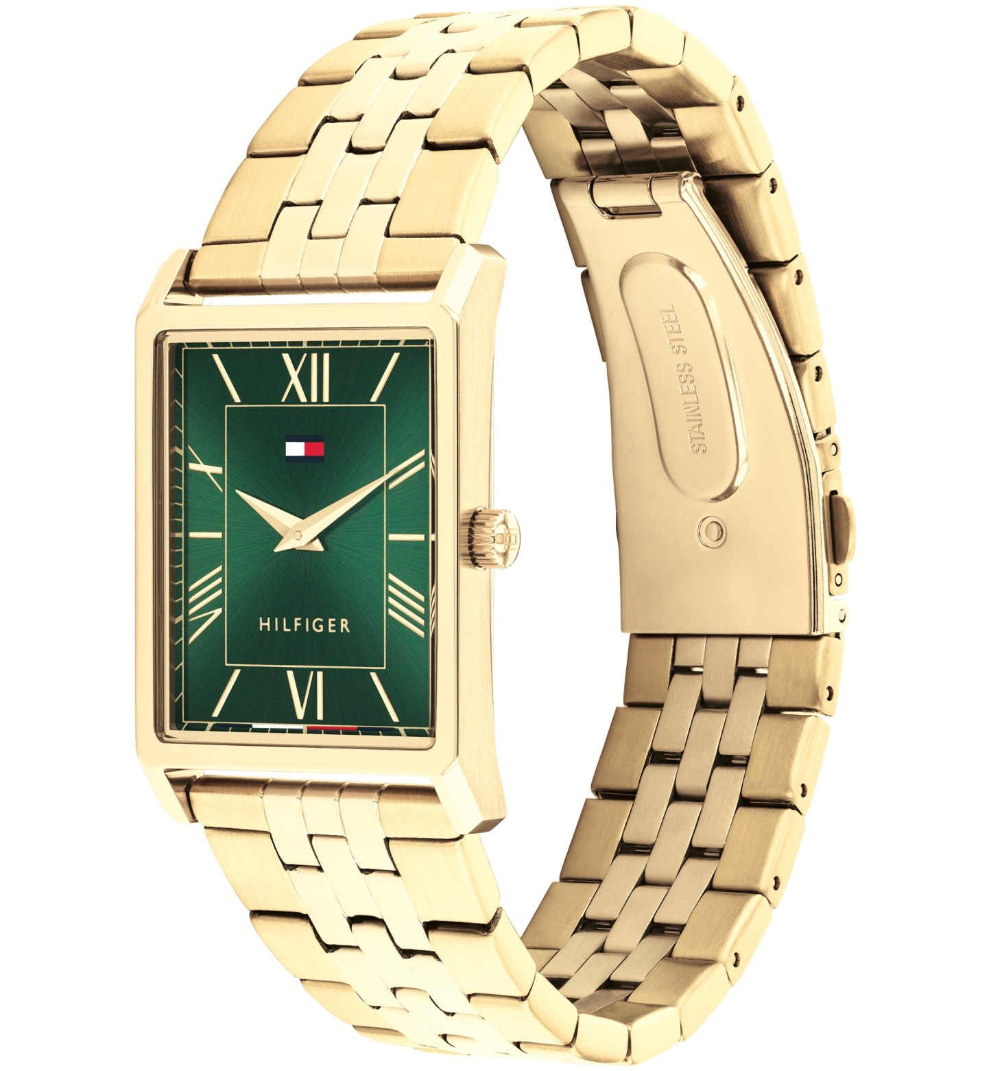 Tommy Hilfiger Men's Quartz Gold Tone Stainless Steel Bracelet Watch, 25.5 mm - Gold
