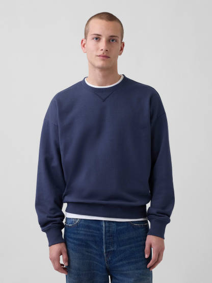 Adult Heavyweight French Terry Oversized Sweatshirt - vintage navy