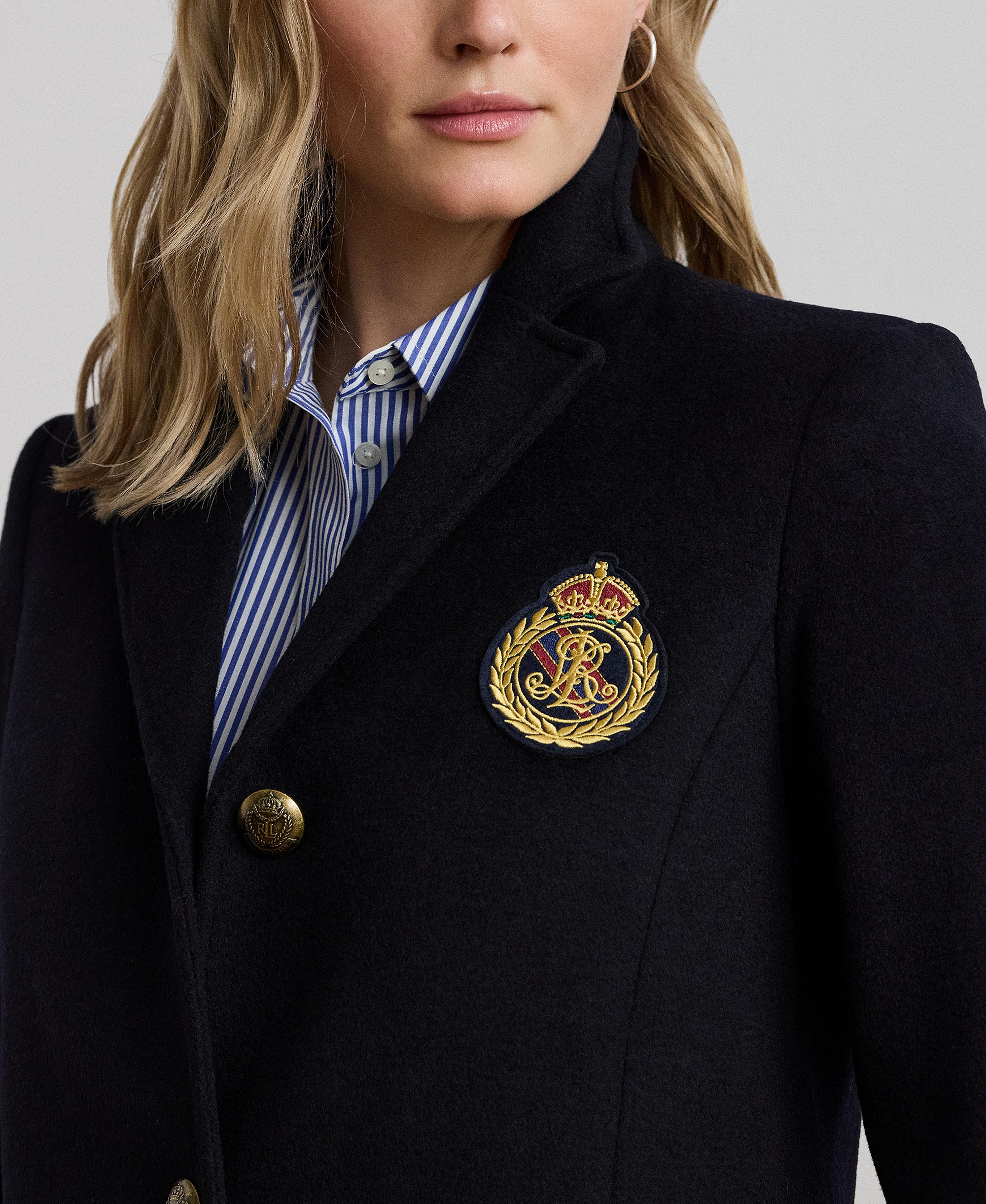 Lauren Ralph Lauren Women's Single-Breasted Peacoat - Regal navy