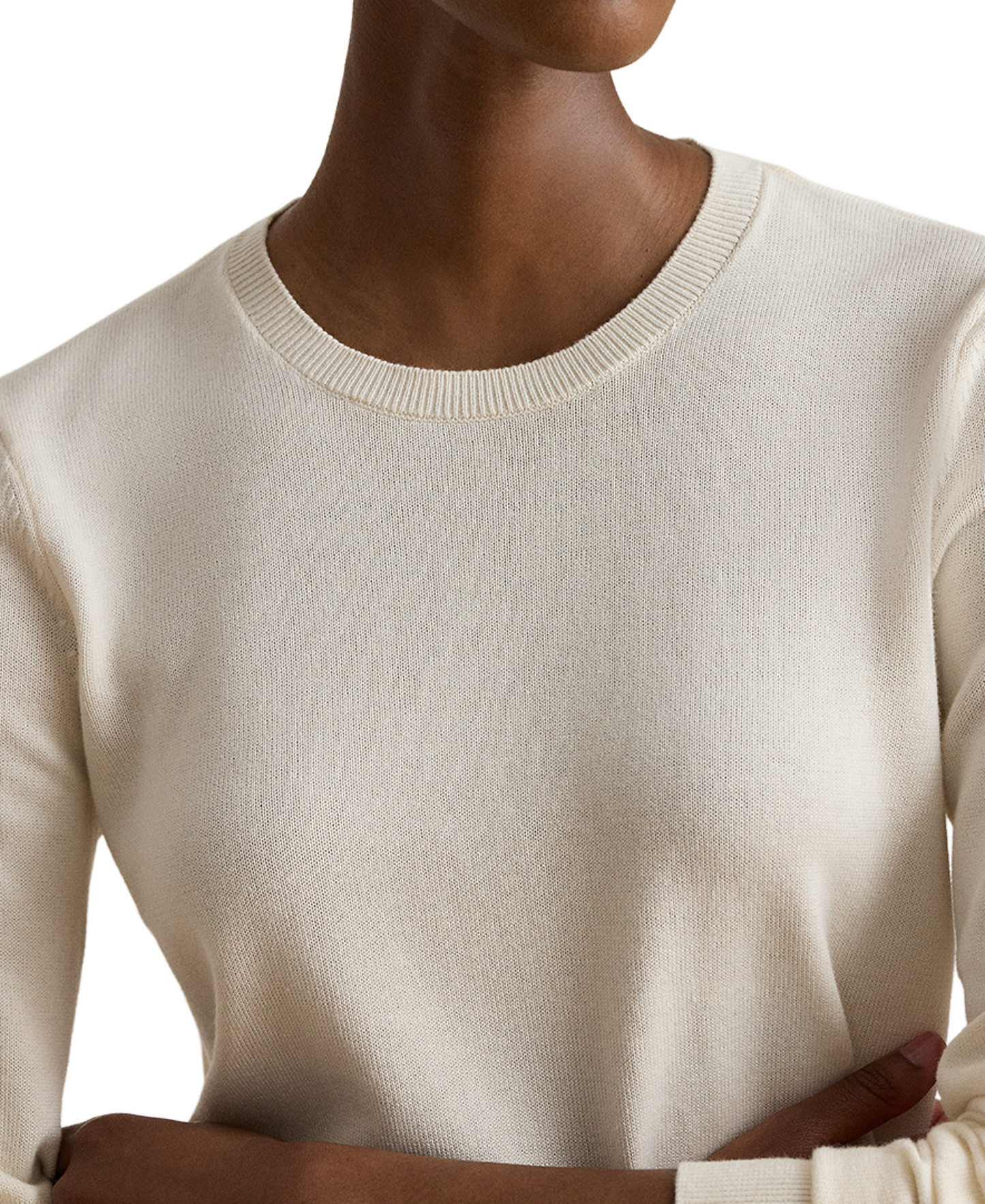 Lauren Ralph Lauren Women's Long-Sleeve Crewneck Sweater - Mascarpone Cream