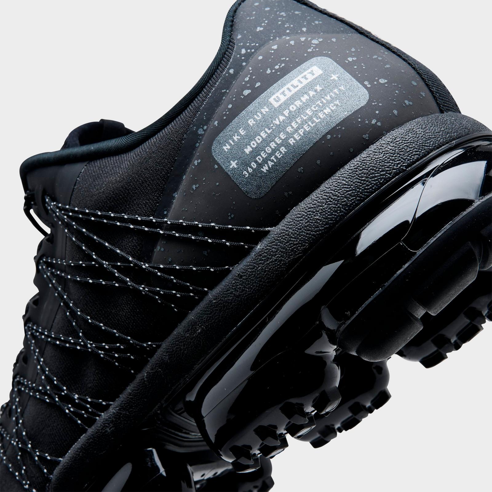 Men's Nike Air VaporMax Run Utility Running Shoes - Black/Reflective Silver/Black/Black