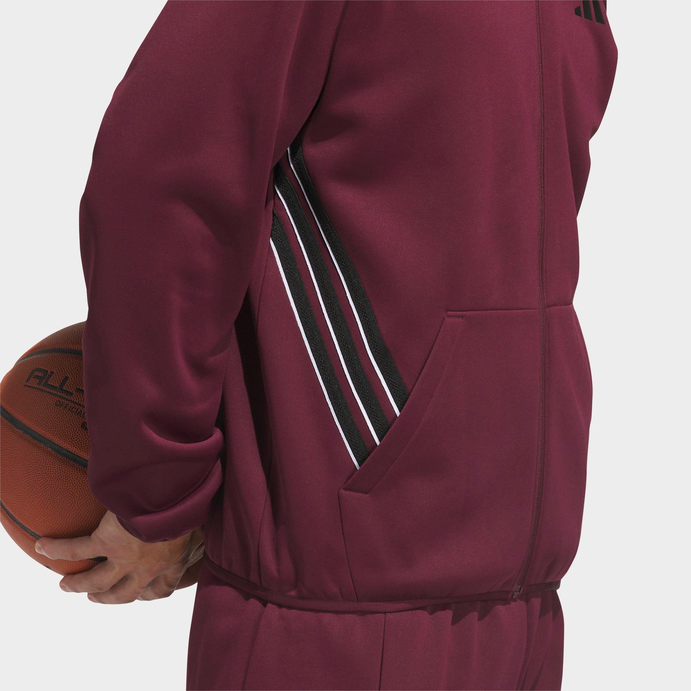 Men's adidas Basketball Crazy Warm Full-Zip Hoodie - Maroon