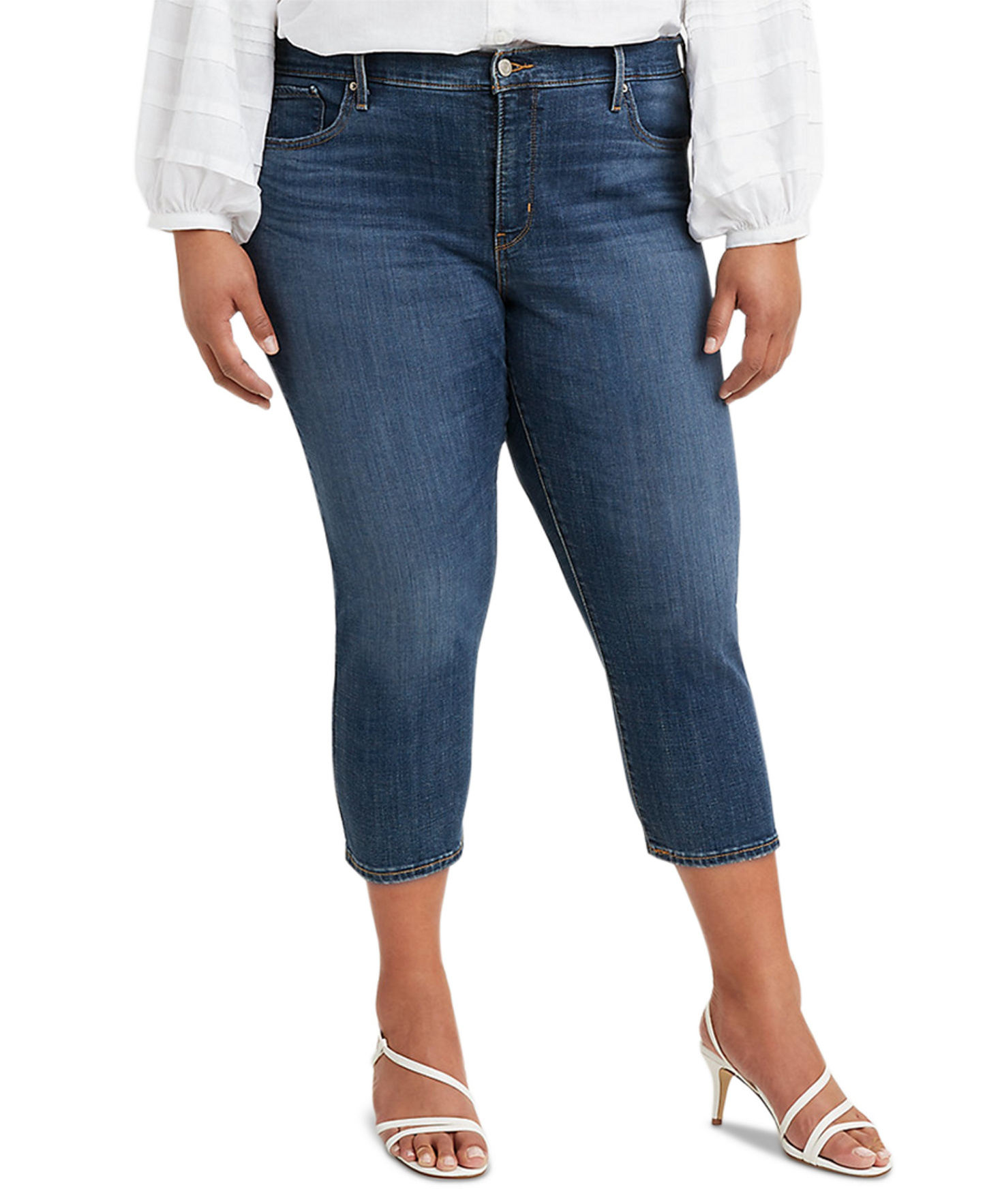 Levi's 311 Shaping Skinny Mid Rise Capri Jeans - Lapis Amidst