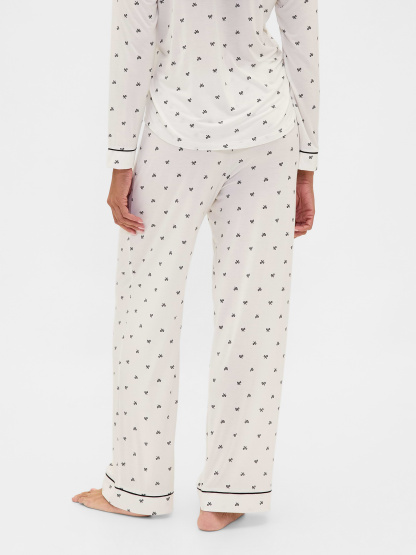 SoftMade Modal PJ Pants - Black bow print
