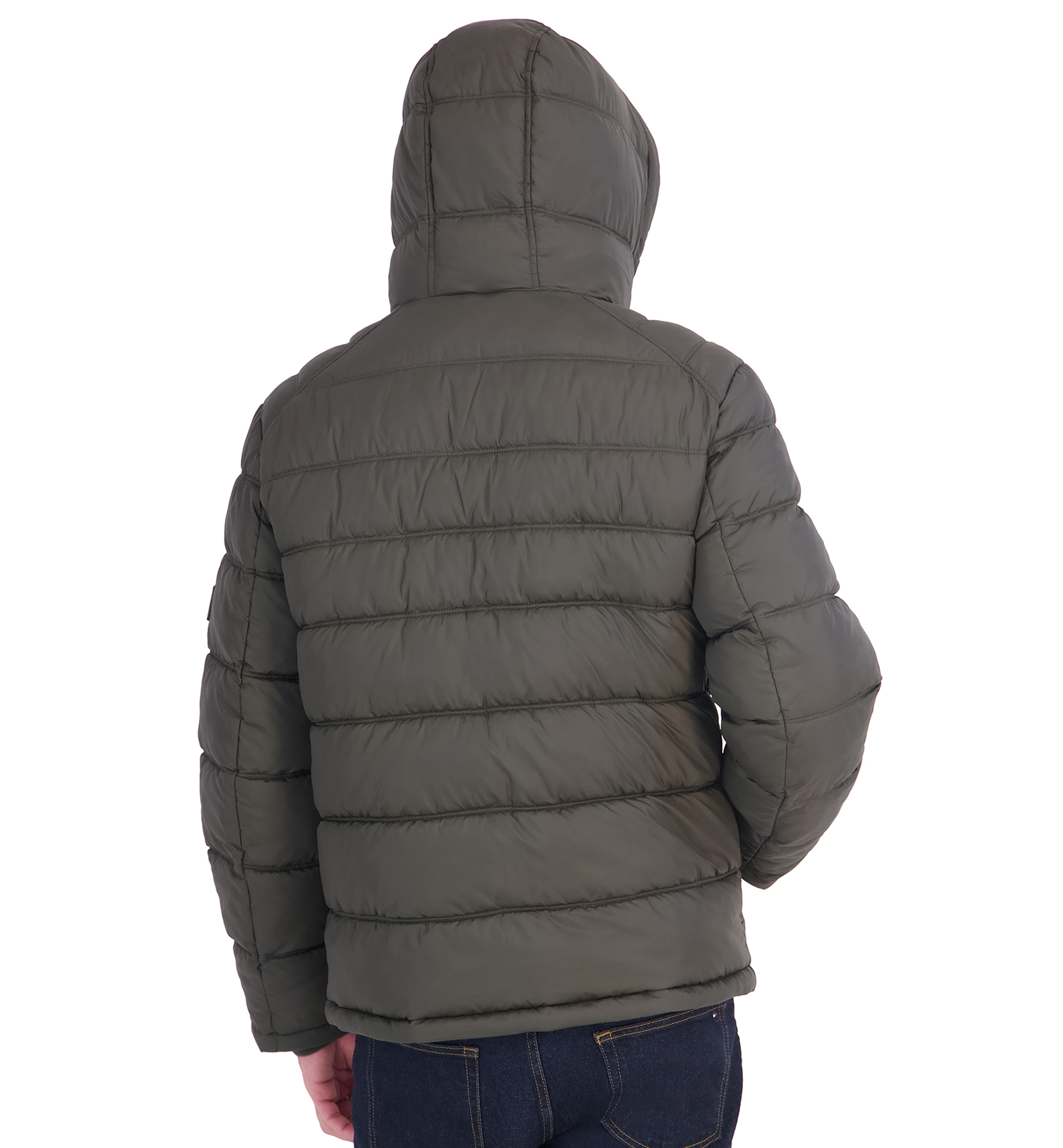 Tommy Hilfiger Men's Hooded Puffer Jacket - Olive