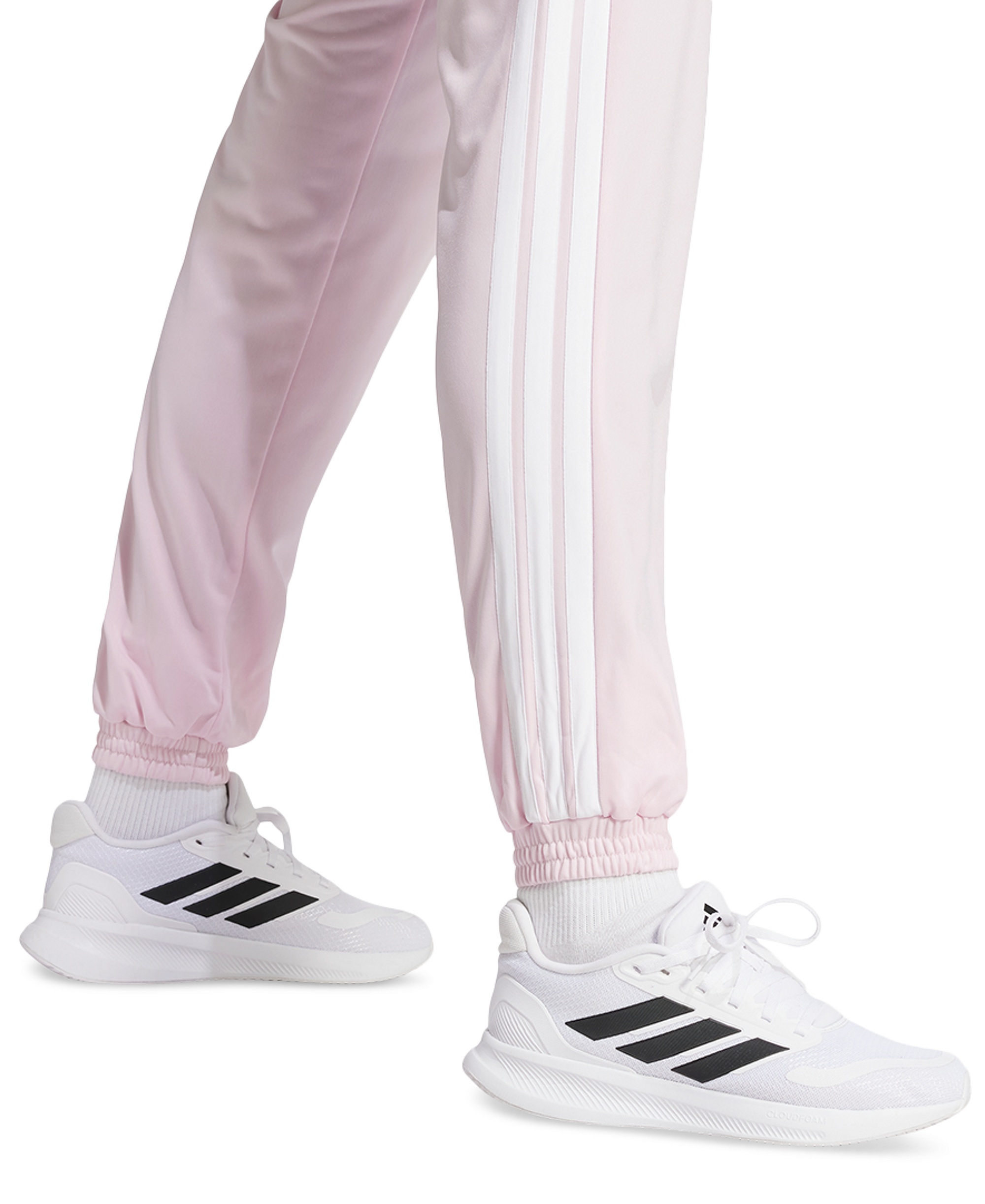 adidas Women's Tricot 3-Stripes Track Pants - Clear Pink