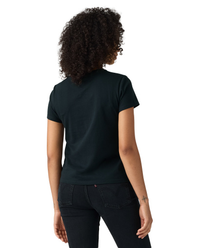 Levi's Women's Perfect Graphic Logo Cotton T-Shirt - Archival Silver Grid Anthracite