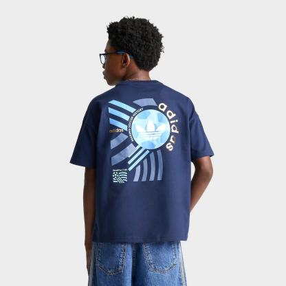 Big Kids' adidas Originals FIFA World Cup Archive Poster Graphic T-Shirt - Night Indigo - view 1