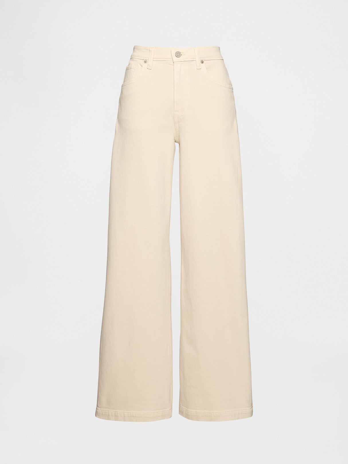 High Rise Stride Wide-Leg Jeans - Beach pebble