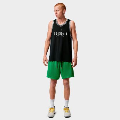 Men's Jordan Brooklyn Champ Mesh Basketball Shorts - Lucky Green/Black - view 2