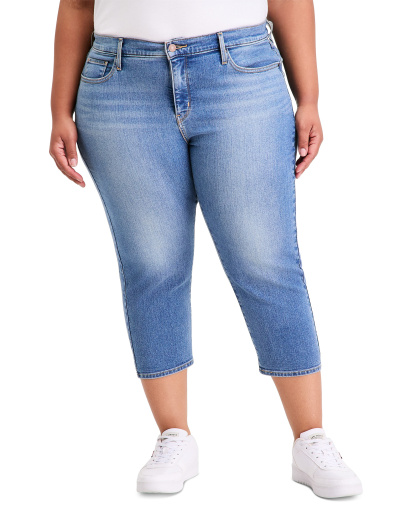 Levi's 311 Shaping Skinny Mid Rise Capri Jeans - Camp Denim
