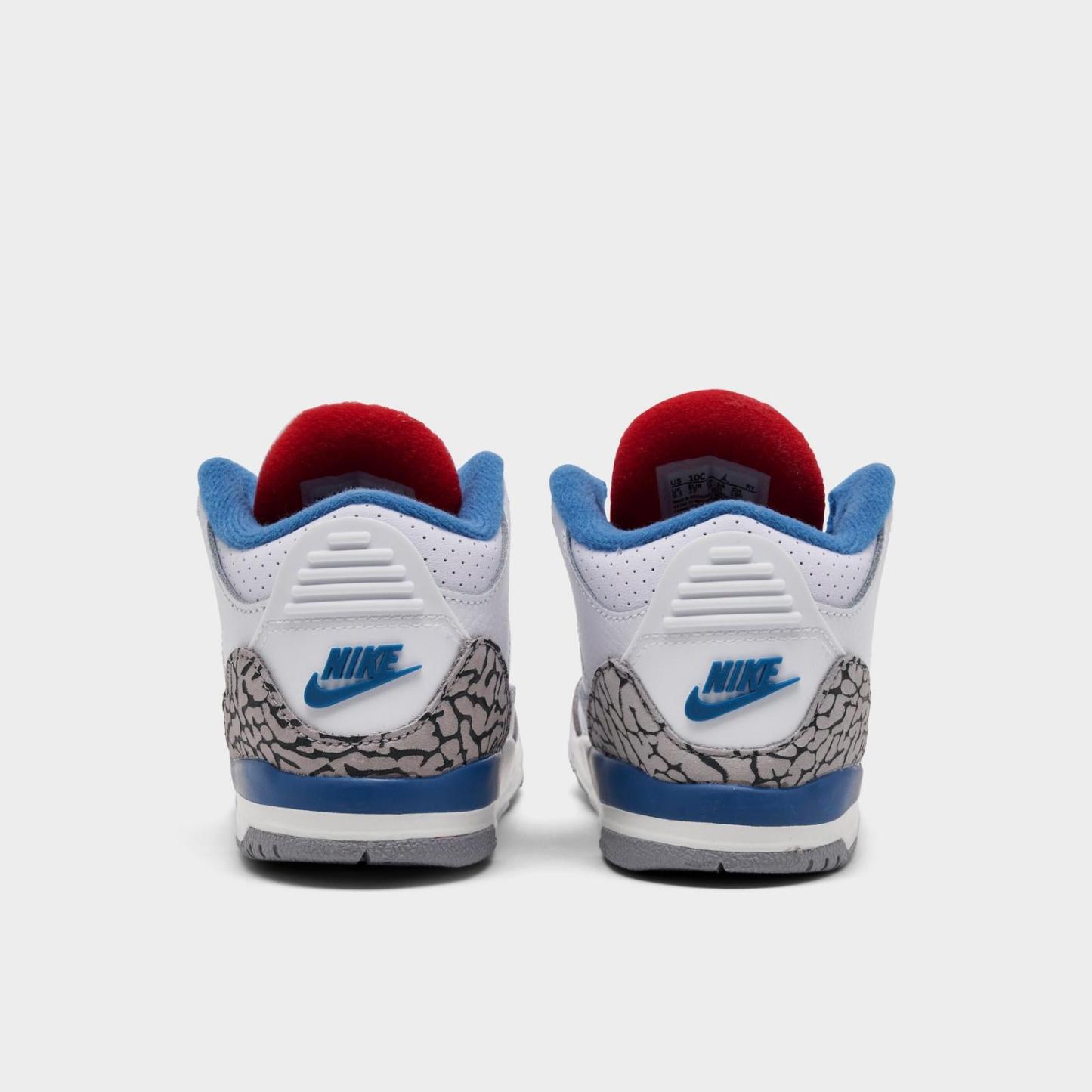 Kids' Toddler Air Jordan Retro 3 Basketball Shoes - Sail/Black/University Red/Pale Ivory/Palomino - view 4