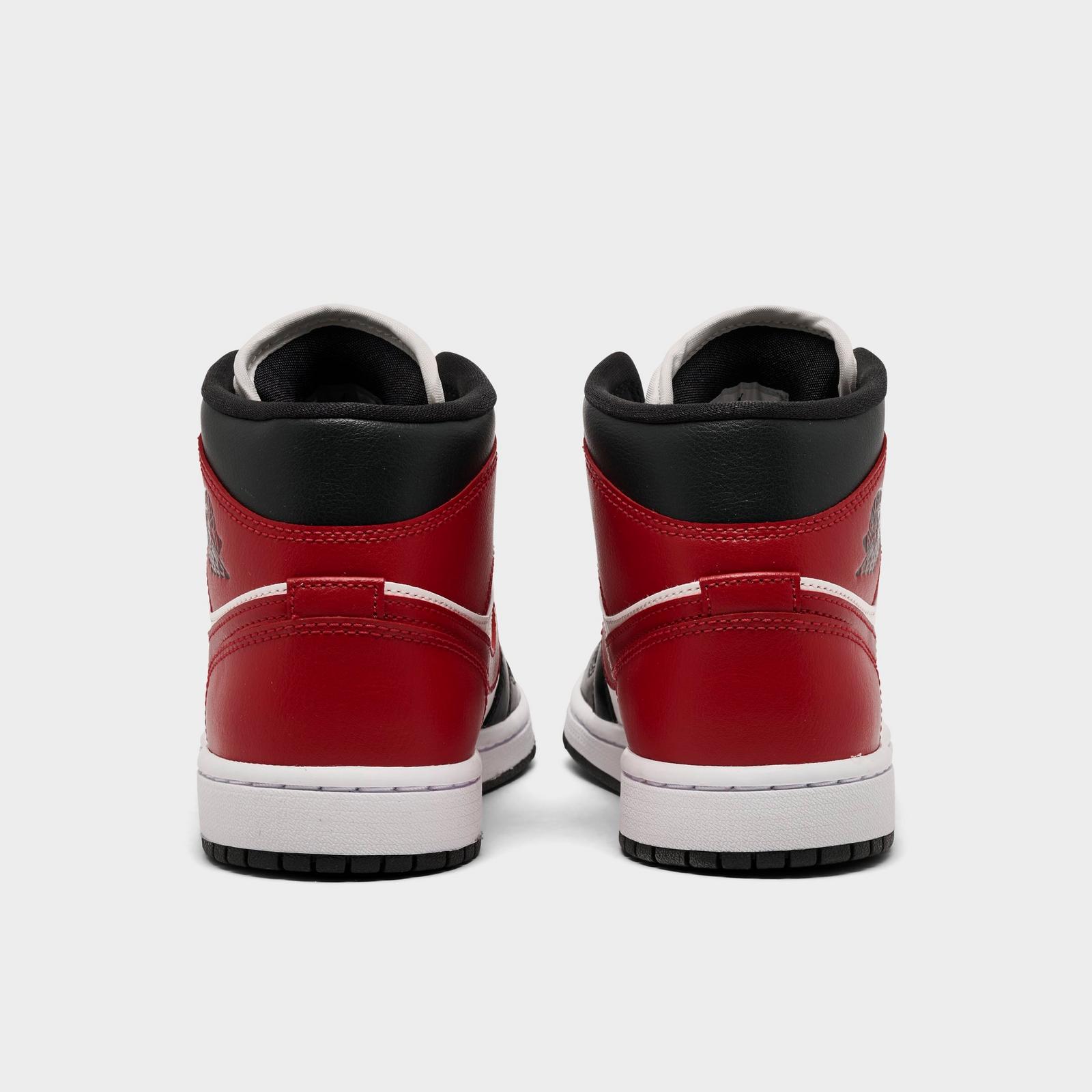 Women's Air Jordan Retro 1 Mid Casual Shoes - Sail/Gym Red/Off Noir/White - view 4