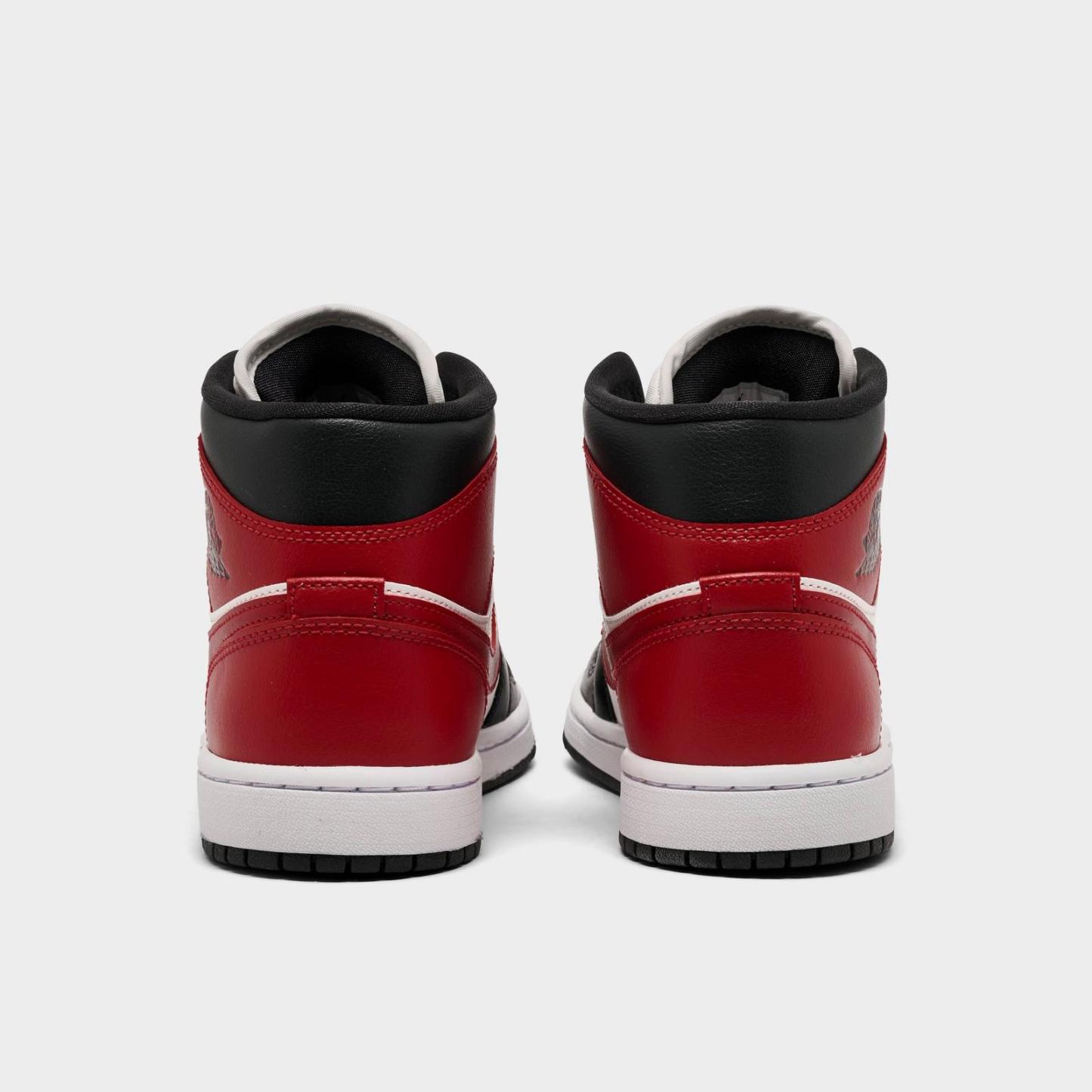 Women's Air Jordan Retro 1 Mid Casual Shoes - Sail/Gym Red/Off Noir/White - view 4