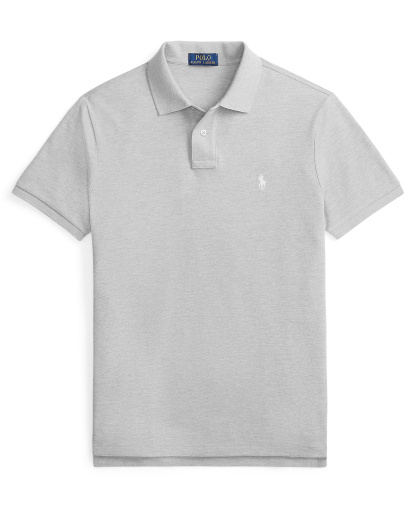 Polo Ralph Lauren Men's Custom Slim-Fit Mesh Polo Shirt - Spring Heather