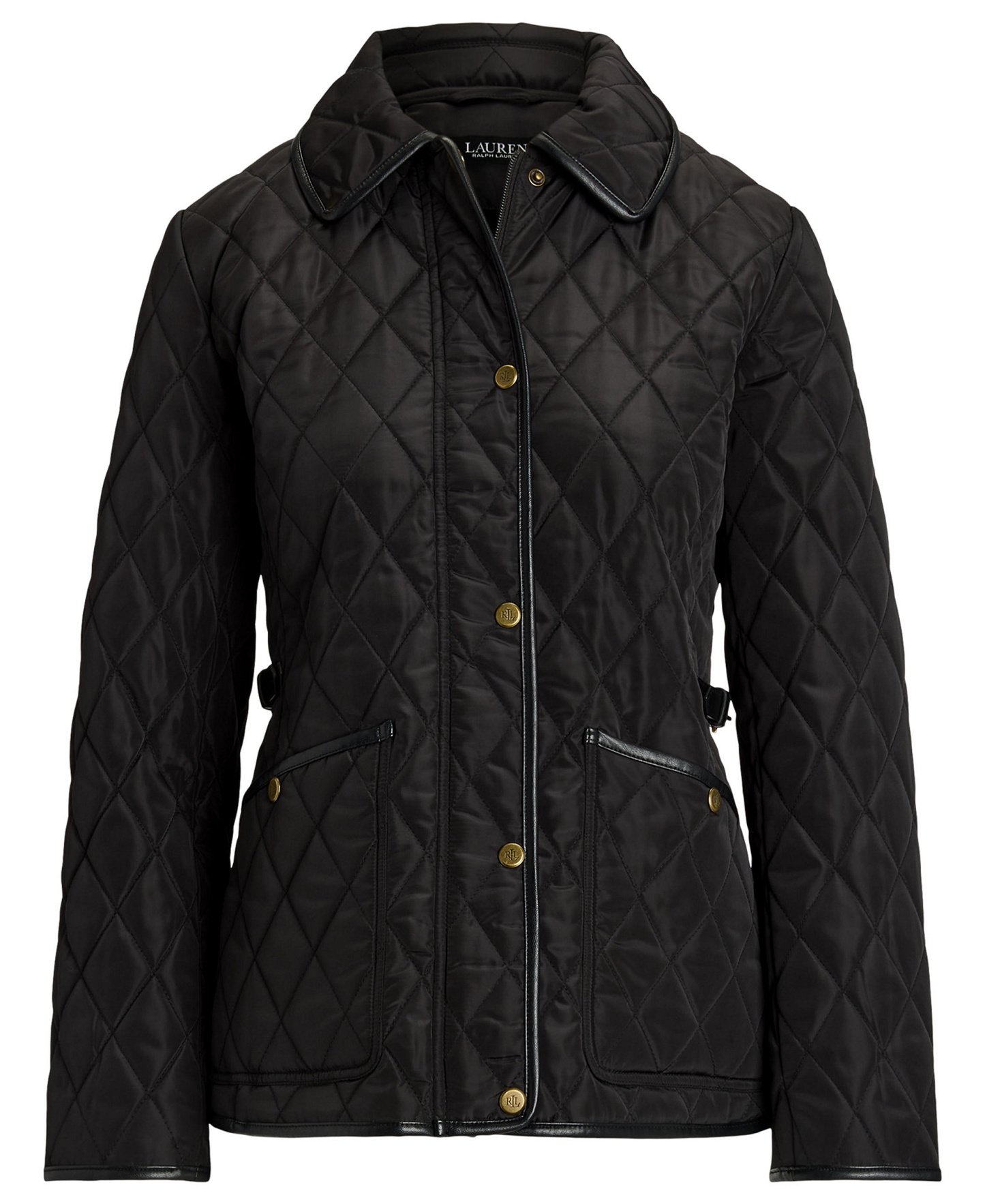 Lauren Ralph Lauren Petite Quilted Velboa-Lined Jacket, Created for Macy's - Black
