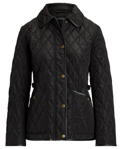 Lauren Ralph Lauren Petite Quilted Velboa-Lined Jacket, Created for Macy's - Black