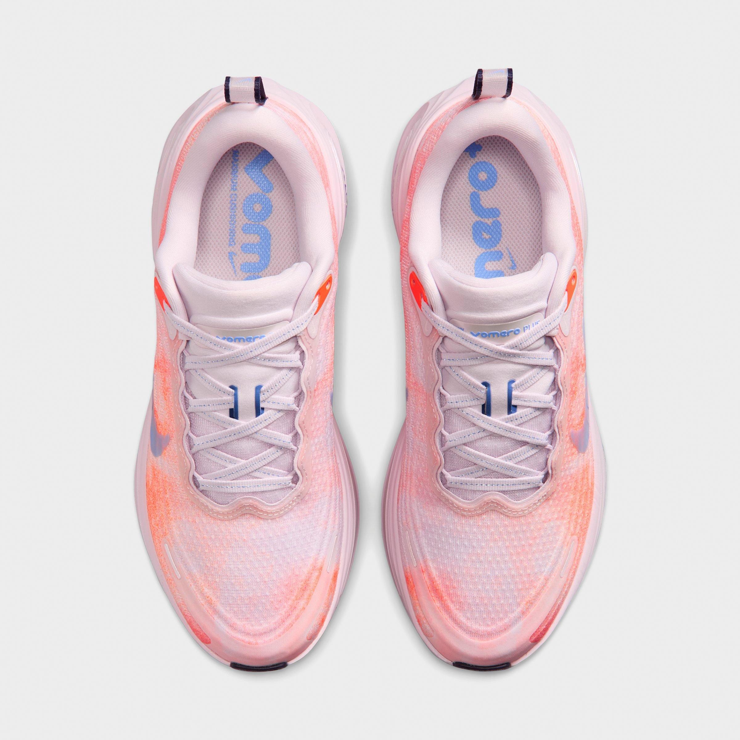 Women's Nithtke Vomero Plus Running Shoes - Part 1 - Bleached Lilac/Hyper Crimson/Sunset Haze/Royal Pulse - Back view
