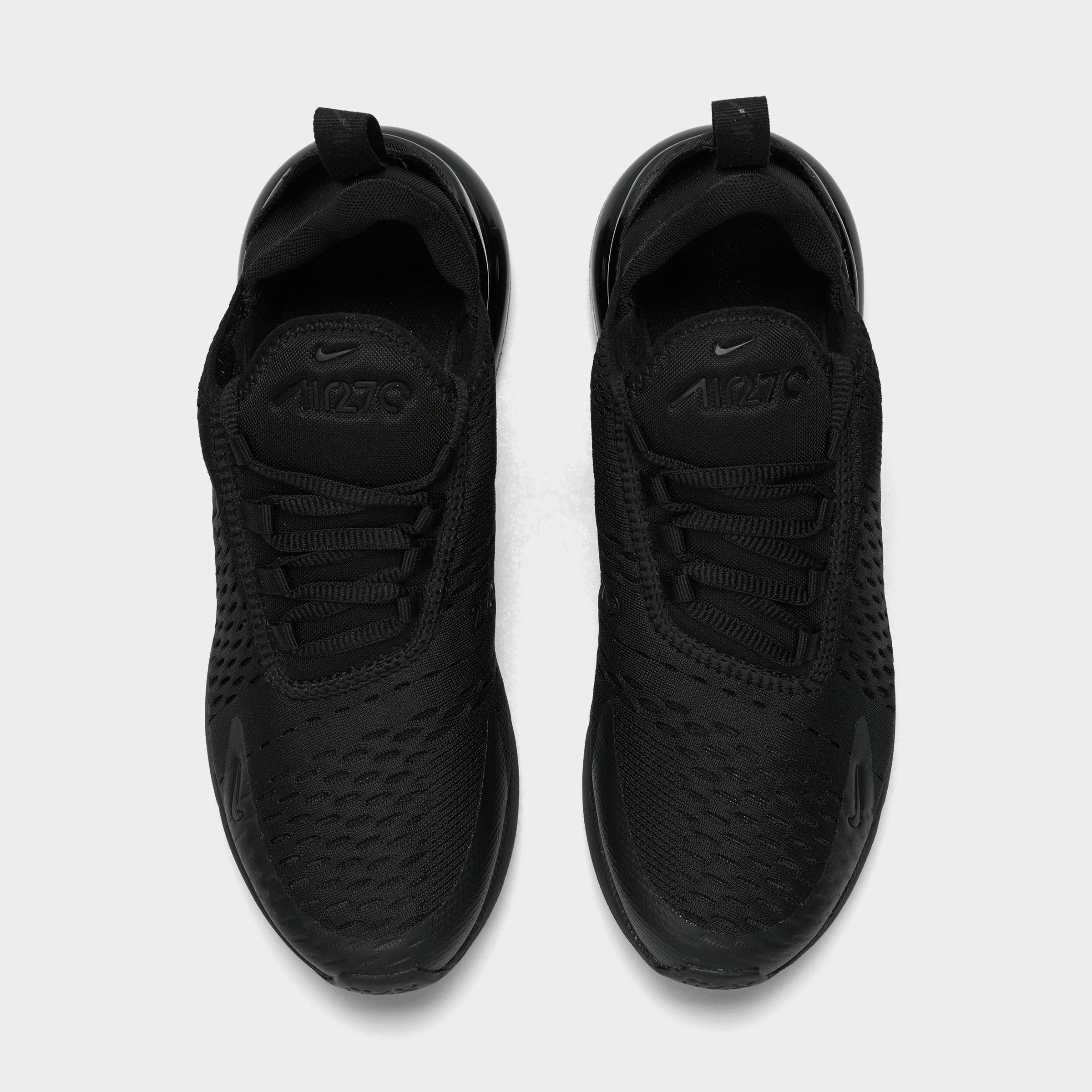 Big Kids' Nithtke Air Max 270 Casual Shoes - Black/Black/Black - Top view