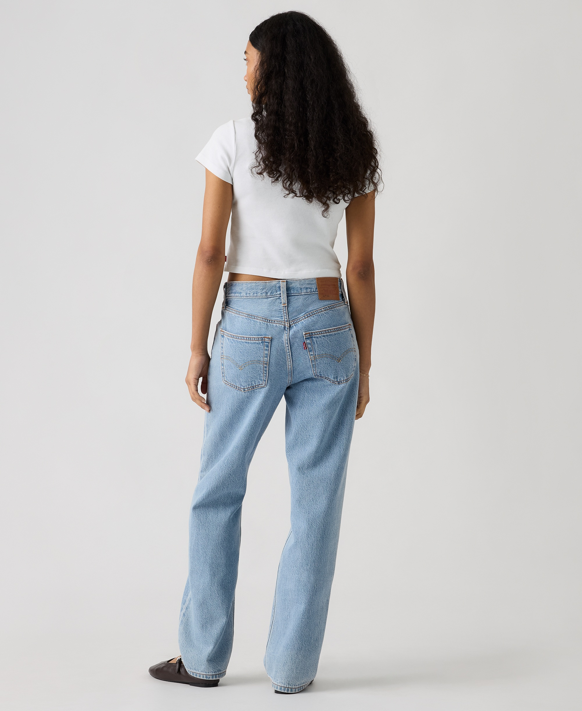 Levi's Premium Women's 501 90's Lightweight Mid-Rise Straight-Fit Jeans - Stone Today Mid
