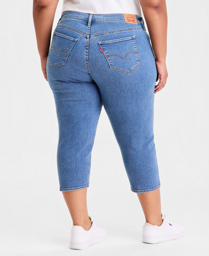 Levi's 311 Shaping Skinny Mid Rise Capri Jeans - Camp Denim