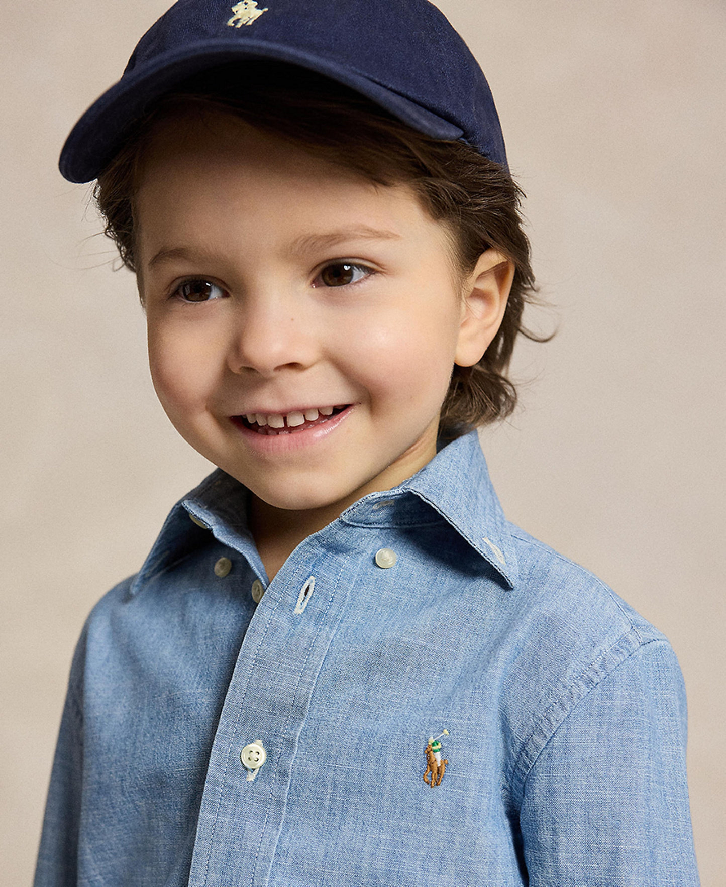 Polo Ralph Lauren Toddler and Little Boys Cotton Chambray Shirt - Light Blue