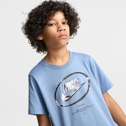 Big Kids' Nike Sportswear Futura Chrome T-Shirt - Work Blue