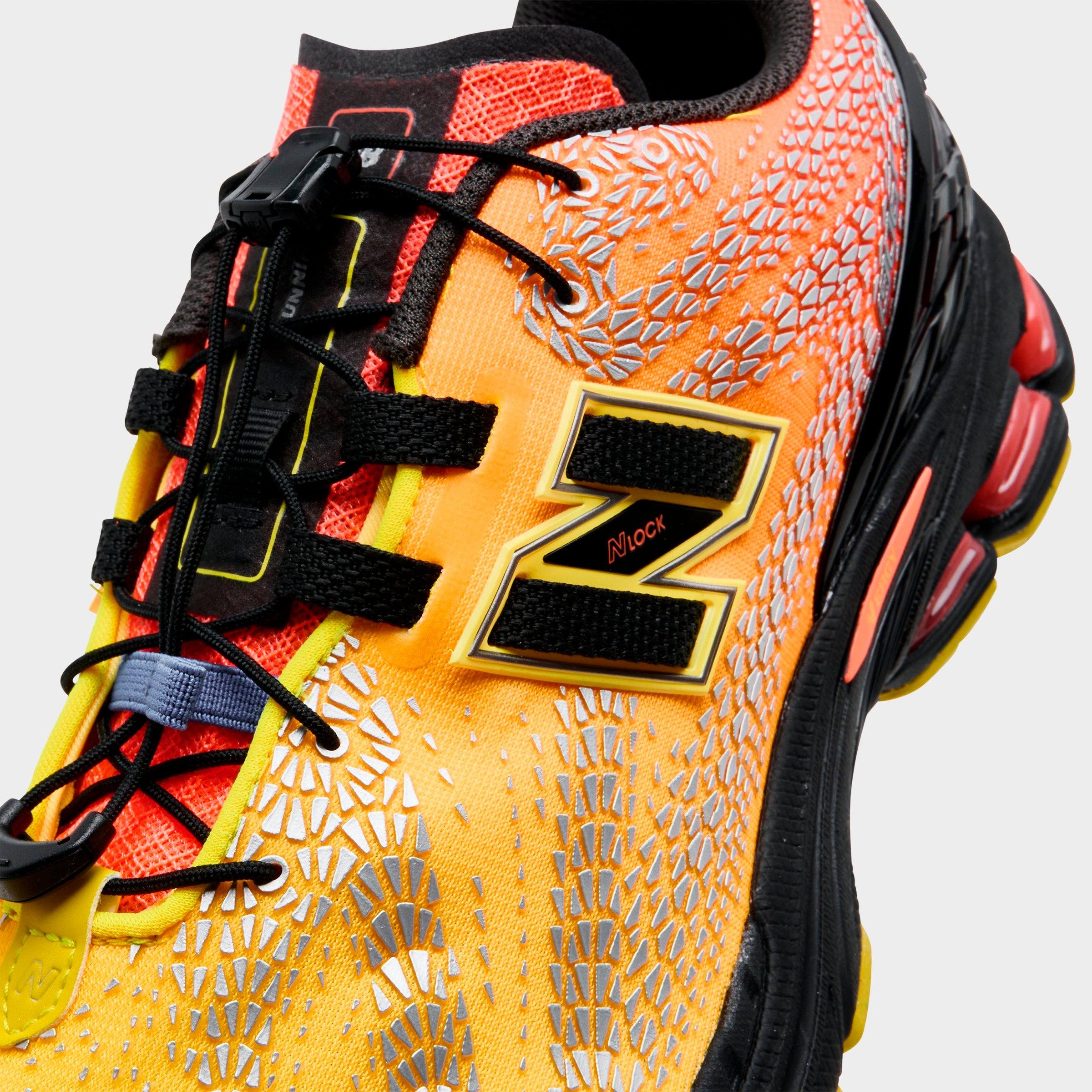 Men's New Balance 1906F Casual Shoes - Punch Yellow/Tangerine Heat/Black - view 3