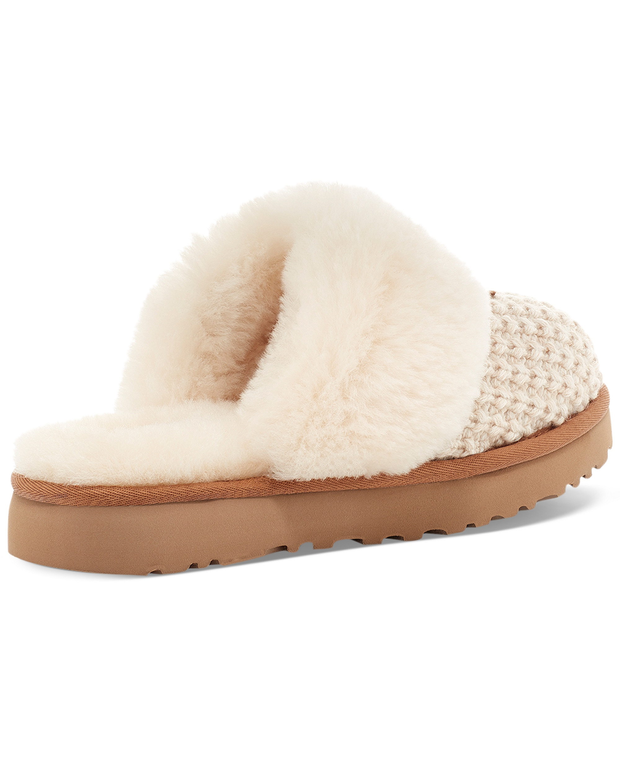 UGG® Women's Cozy Faux-Shearling Round Toe Slippers - Cream