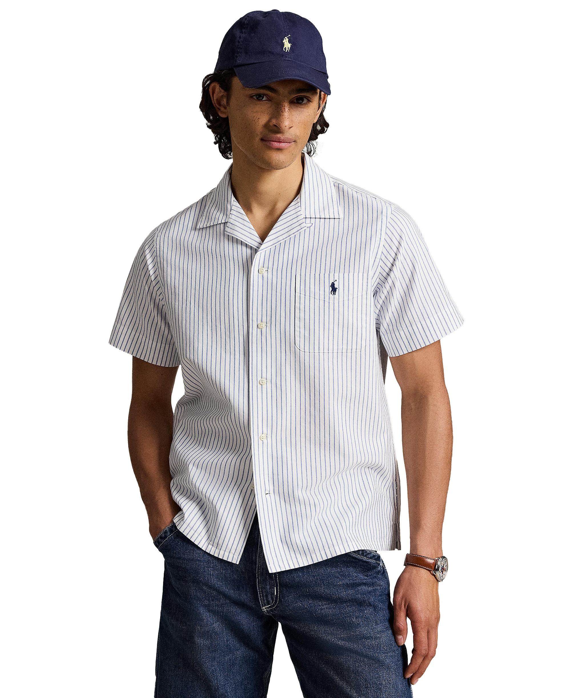 Polo Ralph Lauren Men's Classic-Fit Oxford Shirt - White Royal