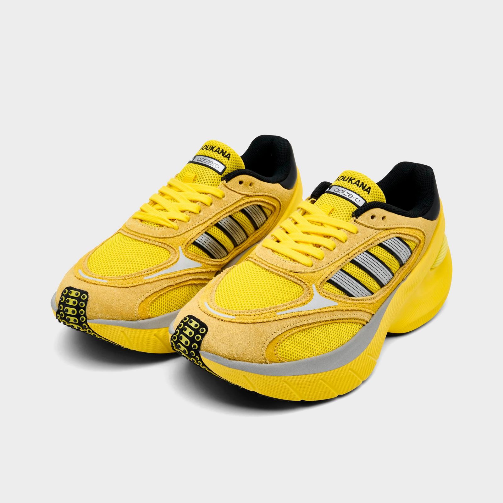 Men's adidas Adizero Goukana Casual Shoes - Yellow/Silver Metallic/Core Black - view 2