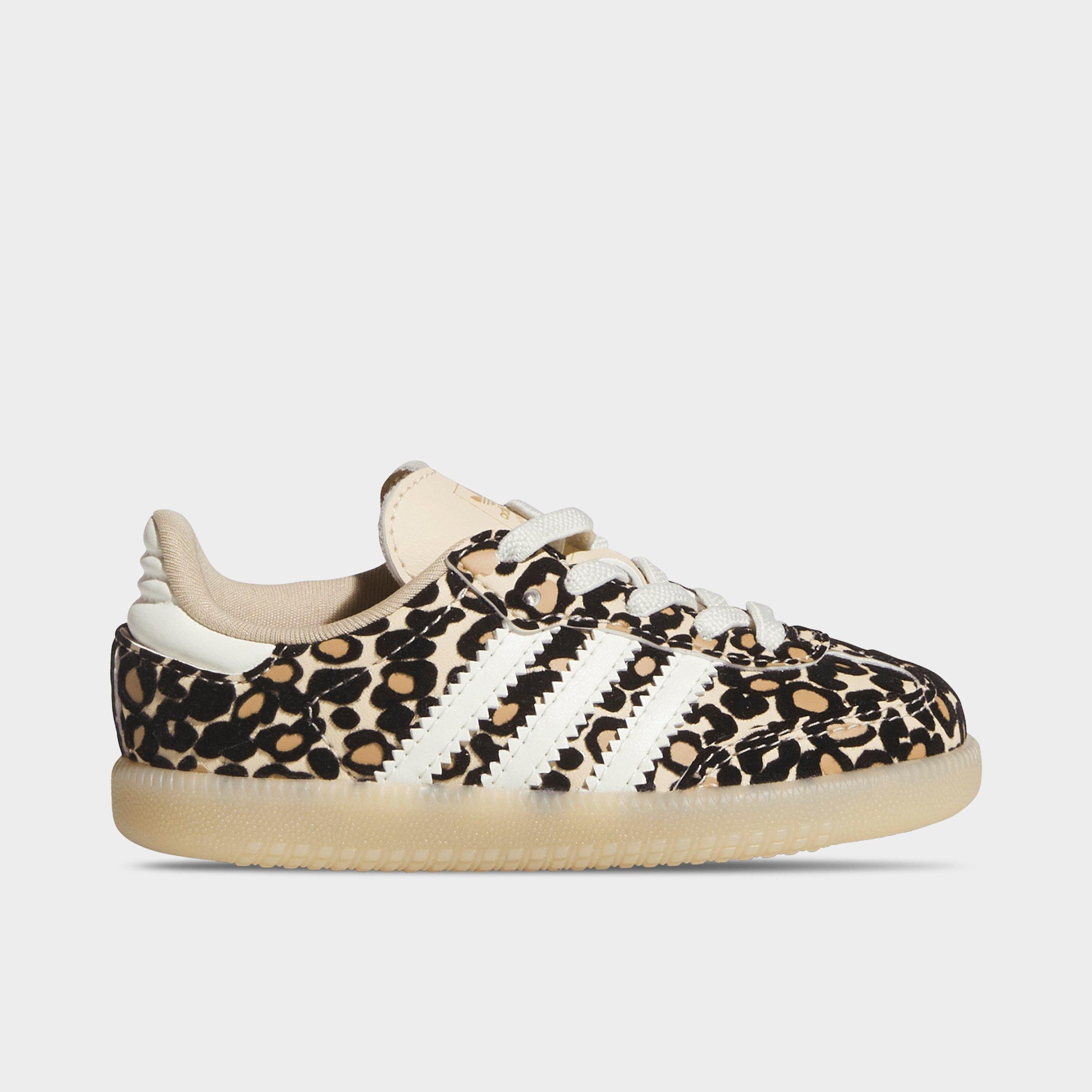 Kids' Toddler adidas Originals Samba OG Stretch Lace Casual Shoes - Sand Strata/Ivory/Gum 3 - Left shoe facing left. Outside of the shoe.