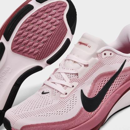Women's Nithtke Pegasus 42 Running Shoes - Part 2 - Pearl Pink/Black/Peony/Team Crimson - Detail shot