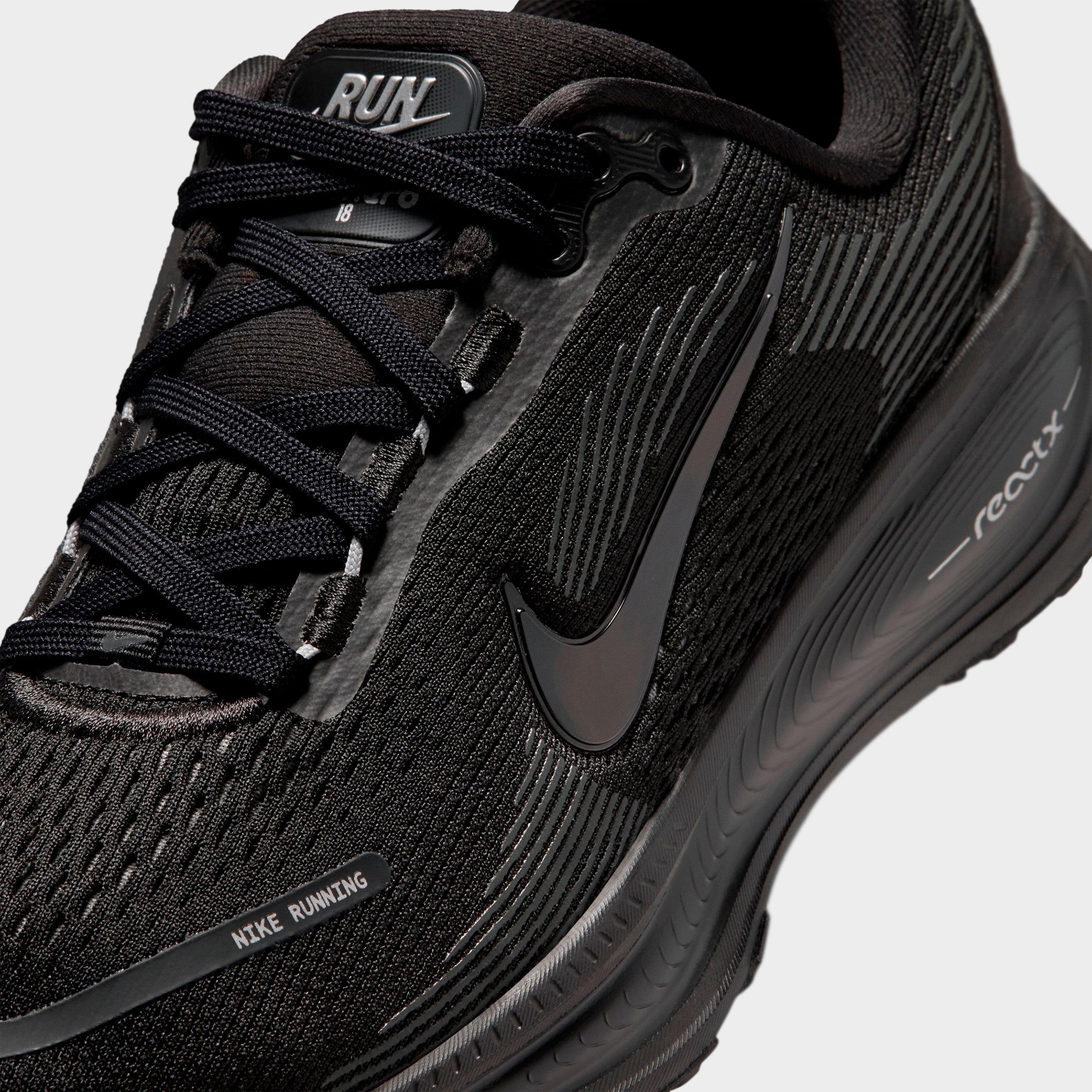 Big Kids' Nithtke Vomero 18 Running Shoes - Part 2 - Black/Dark Smoke Grey/Light Smoke Grey - Detail shot