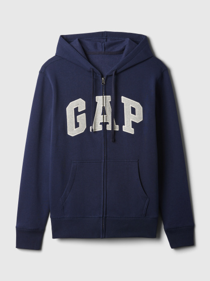 Adult VintageSoft Arch Logo Zip Hoodie - Blue
