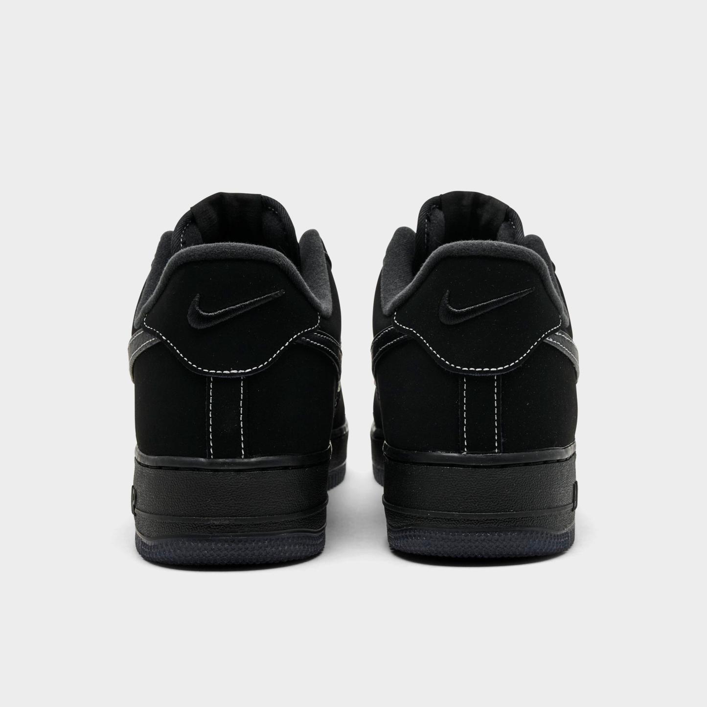 Men's Nithtke Air Force 1 '07 LV8 Casual Shoes - Part 2 - Wolf Grey/Black - Back view