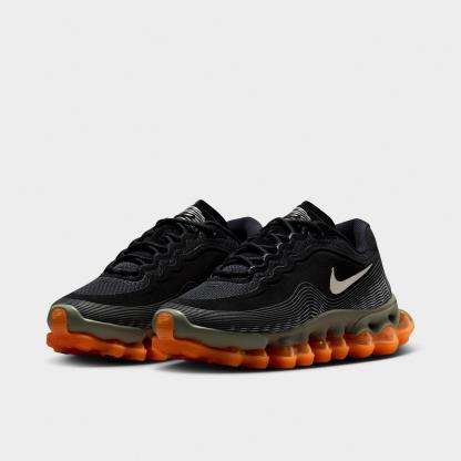 Big Kids' Nithtke Air Liquid Max Casual Shoes - Black/Metallic Silver/Light Army - Both shoes facing left
